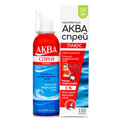 Аква Спрей Плюс Baum Pharm спрей наз. 3% по 150 мл во флак.