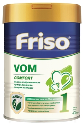 Смесь сухая молочная Friso Vom 1 Comfort с пребиотиками для детей от 0 до 6 месяцев, 400 г