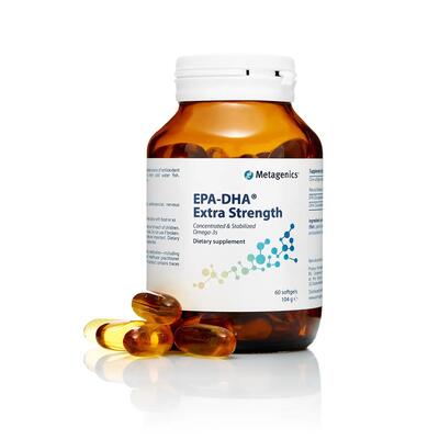 Омега-3 Metagenics EPA-DHA Extra Strength капсулы №60 в бан. стек.