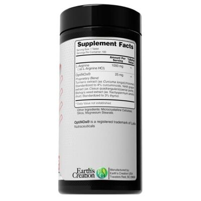 L-аргинин Earth's Creation EC Sports L-Arginine 1000 мг, 100 таблеток