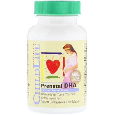 Рыбий жир для беременных ChildLife Prenatal DHA 500 мг, 30 капсул