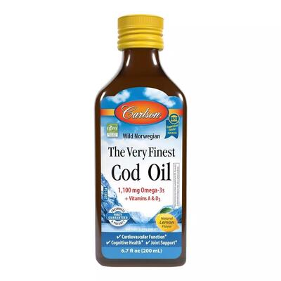 Рыбий жир из печени Дикой Норвежской Трески Carlson Labs The Very Finest Fish Oil, 200 мл