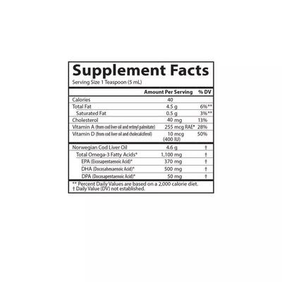 Риб'ячий жир з печінки Дикої Норвезької Тріски Carlson Labs The Very Finest Fish Oil, 200 мл