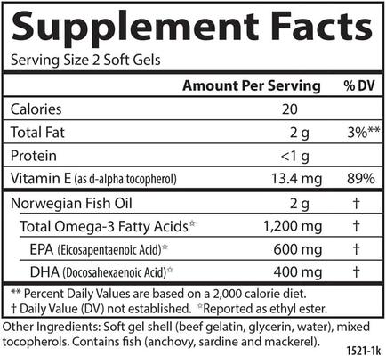 Супер Омега-3 Carlson Labs Wild Caught Super Omega-3 Gems, 100 желатинових капсул