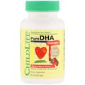 Рыбий жир для детей ChildLife Pure DHA Chewable вкус ягоды, 90 гелевых капсул