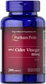 Яблучний оцет Puritan's Pride Apple Cider Vinegar 600 мг, 200 таблеток