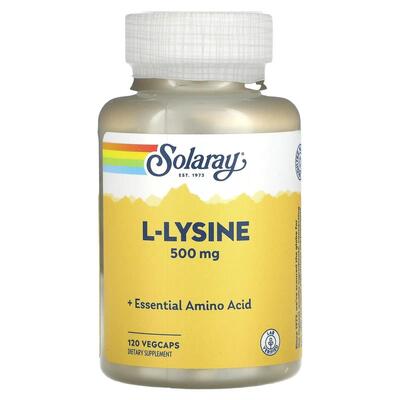 L-лізин Solaray  L-Lysine 500 мг, 120 капсул