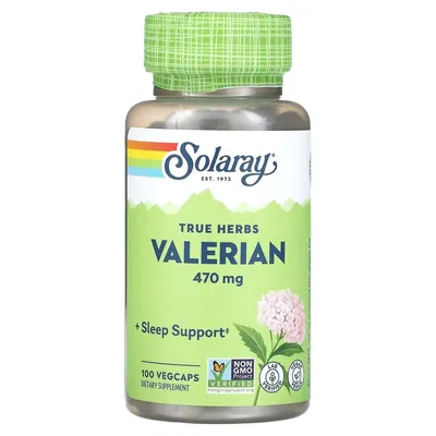 Валеріана Solaray Valerian 470 мг, 100 капсул