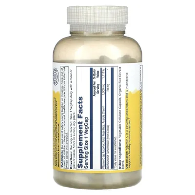 Вітамін С Solaray Vitamin C, With Bioflavonoid Concentrate 1000 мг, 250 капсул