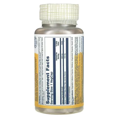 Вітамін С Solaray Timed Release Vitamin C 500, 100 веганських капсул