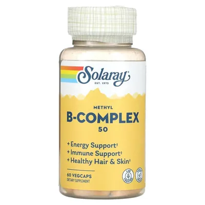 Вітаміни групи В Solaray Methyl B-Complex 50, 60 вегетаріанських капсул