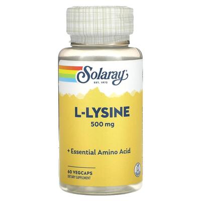 L-лізин Solaray  L-Lysine 500 мг, 60 капсул