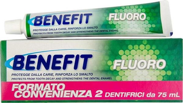 Зубная паста Benefit Флуоро с фтором, 2 шт х 75 мл