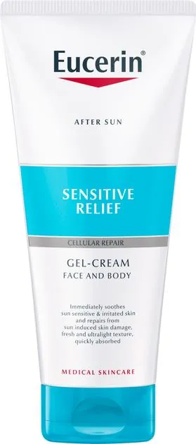 Гель-крем для обличчя та тіла Eucerin Sun Protection After Sun після засмаги сонцезахисний ультралегкий (83583), 200 мл
