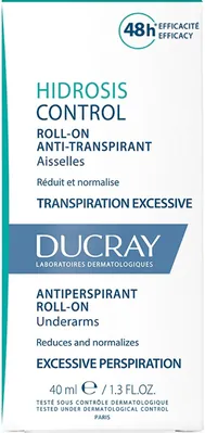 Дезодорант-антиперспірант кульковий Ducray Hidrosis Control проти надмірного потовиділення, 40 мл