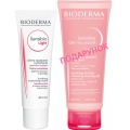 Набір Bioderma Програма для чутливої шкіри Сансібіо Крем легкий 40 мл + Сансібіо гель очищаючий 100 мл