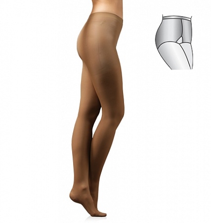 Колготки компрессионные Tonus Elast LUX 0404 с мыском, компрессия 23-32, цвет карамельный, рост 1, размер 2