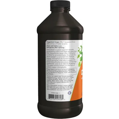 Хлорофилл жидкий NOW Liquid Chlorophyll без смаку, 473 мл
