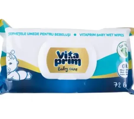 Серветки вологі Vitaprim дитячі з клапаном, 72 шт