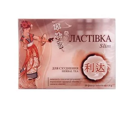 Фіточай Ключі Здоров'я Ластівка Slim по 1,8 г №20 в філ.-пак.