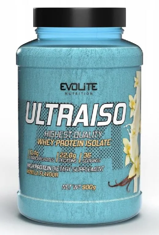 Протеїн сироватковий ізолят Evolite Nutrition UltraIso ваніль, 900 г