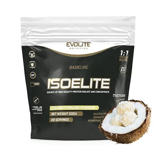 Протеїн сироватковий змішаний Evolite Nutrition IsoElite кокосове праліне, 500 г
