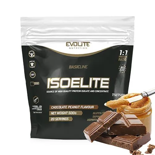 Протеїн сироватковий змішаний Evolite Nutrition IsoElite шоколад-арахіс, 500 г