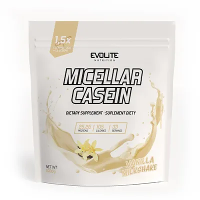 Казеїн міцелярний Evolite Nutrition Micellar Casein ванільний мілкшейк, 1000 г