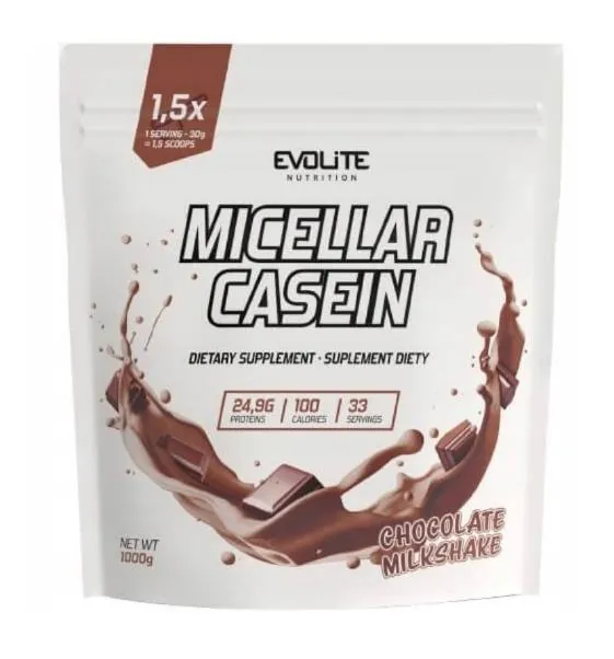 Казеїн міцелярний Evolite Nutrition Micellar Casein шоколадний мілкшейк, 1000 г
