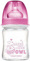 Бутылочка антиколиковая Canpol babies EasyStart 79/001 стеклянная с силиконовой соской, розовая, 240 мл