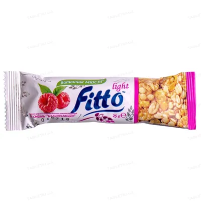 Батончик-мюслі Fitto light малина + гліцин, 25 г