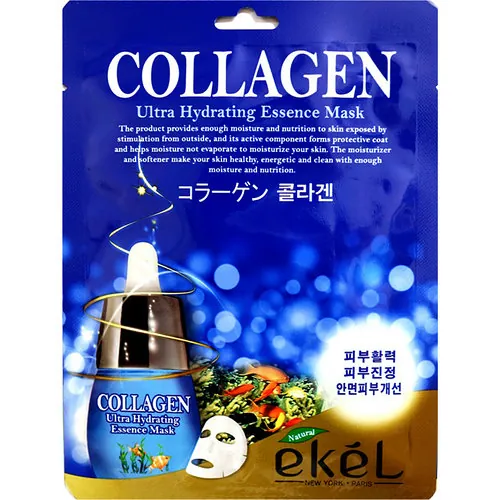 Маска тканинна для обличчя Ekel Collagen біоліфтинг колагенова, 25 мл