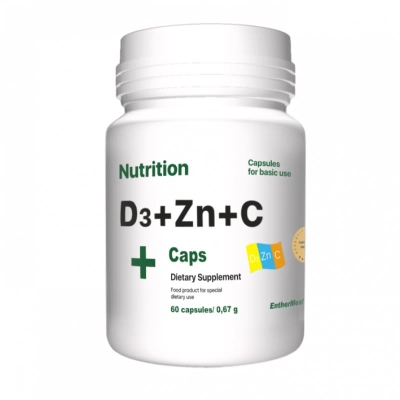 Витаминно-минеральный комплекс AB PRO EntherMeal D3 + Zinc + С, 60 капсул