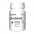 Витаминно-минеральный комплекс AB PRO EntherMeal D3 + Zinc + С Complex+, 60 капсул