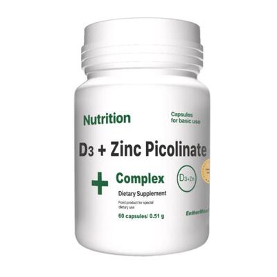 Витаминно-минеральный комплекс AB PRO EntherMeal D3 + Zinc Picolinate Complex+, 60 капсул