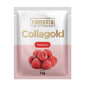Колаген Pure Gold CollaGold Raspberry з гіалуроновою кислотою, вітаміном С та цинком, зі смаком малини, 12 г