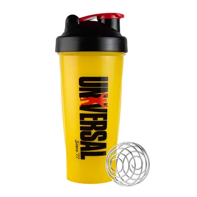 Шейкер Universal Nutrition Shaker жовтий з кулькою, 700 мл