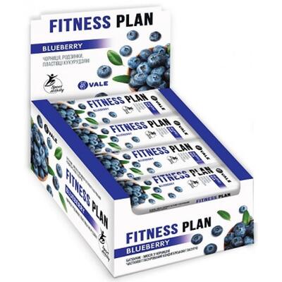 Батончик Monsters Fitness Plan Muesli Bar Bluberry, 30 x 25 г