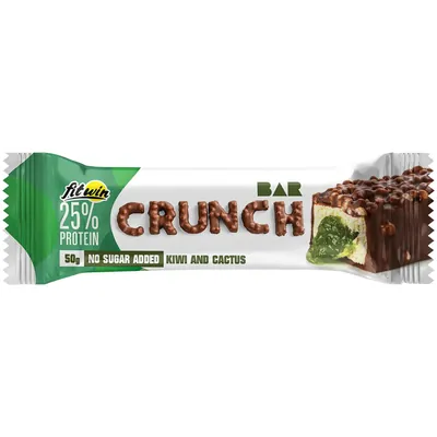 Батончик протеїновий FitWin Crunch Bar без цукру з начинкою ківі - кактус, 50 г
