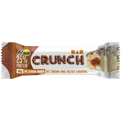 Батончик протеїновий FitWin Crunch Bar без цукру з начинкою морозиво - солона карамель, 50 г