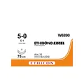 Шовний матеріал хірургічний Ethibond Excel USP 5-0 нерозсмоктуючий довжина 75 см, 2 голки колючі 13 мм, 3/8 кола W6890