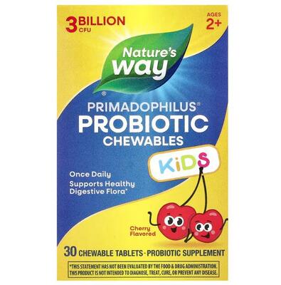 Пробиотик для детей Nature's Way Primadophilus Kids вишня, 30 таблеток