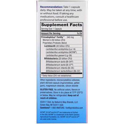 Пробиотик для женщин Nature's Way Primadophilus Fortify, 30 вегетарианских капсул