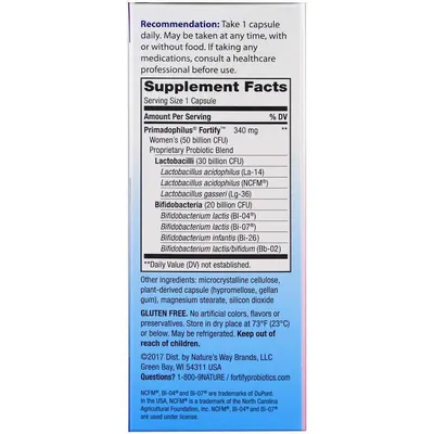 Пробіотик для жінок Nature's Way Primadophilus Fortify, 30 вегетаріанських капсул