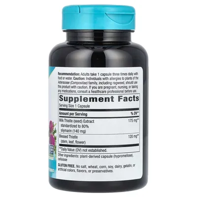 Розторопша плямиста Nature's Way Milk Thistle, 120 веганських капсул