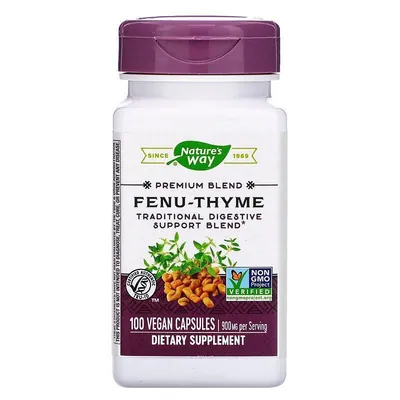 Комплекс для дихальних шляхів Nature's Way Fenu-Thyme 900 мг, 100 капсул
