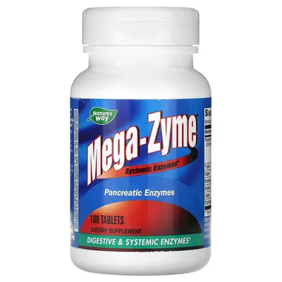 Ферменти Nature's Way Mega-Zyme Systemic Enzymes, 100 таблеток
