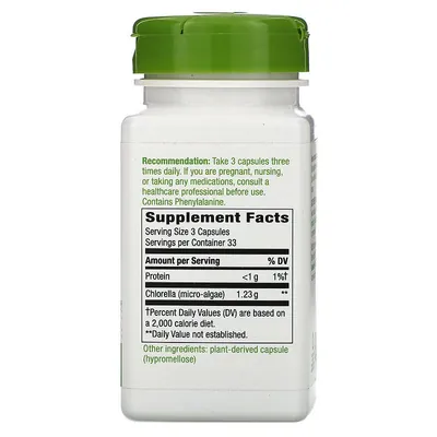 Хлорела Nature's Way Chlorella мікроводорості 1230 мг, 100 капсул