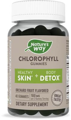 Хлорофилл Nature's Way Chlorophyll Gummies 100 мг вкус садовых фруктов, 40 жевательных конфет