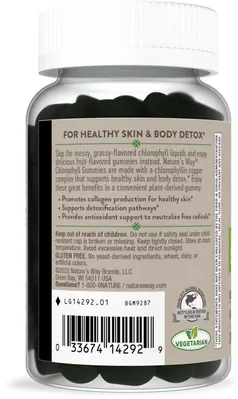 Хлорофіл Nature's Way Chlorophyll Gummies 100 мг смак садових фруктів, 40 жувальних цукерок
